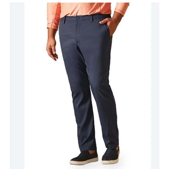Tommy Bahama Men's Performance Flat Front Chino Pants Navy Size 48x34 - Picture 1 of 11